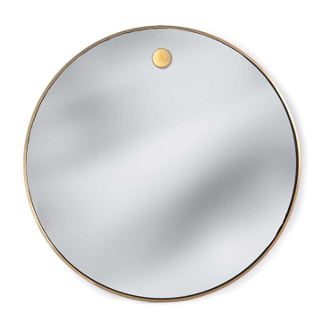 Picture of HANGING CIRCULAR MIRROR, BRASS