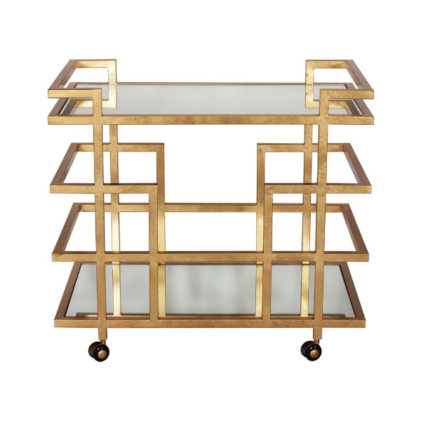 Picture of IRELAND BAR CART - GOLD