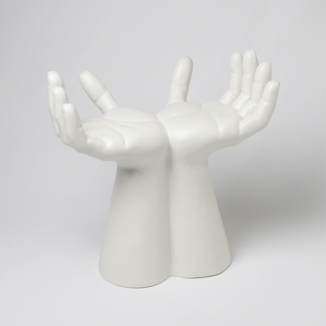 Picture of HANDS STOOL, MATTE WHITE