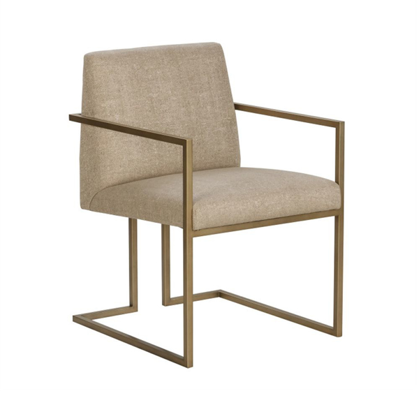 Picture of ASHTON ARM CHAIR, SATIN BRASS