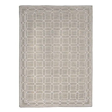 Picture of LINENWEAVE II RUG, GREY/WHITE