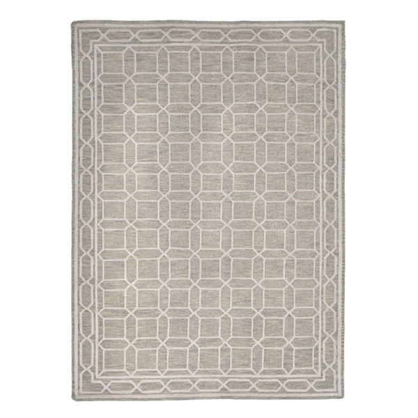 Picture of LINENWEAVE II RUG, GREY/WHITE