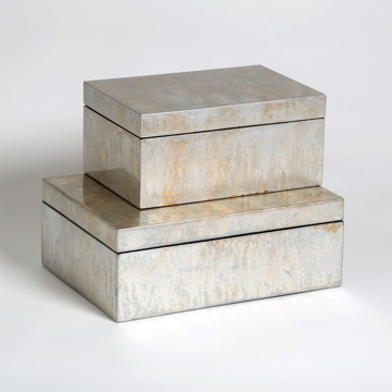 Picture of CHAMPAGNE SILVER LEAF BOX, SM