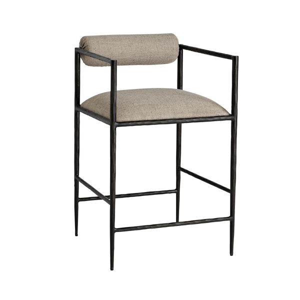 Picture of BARBANA COUNTER STOOL, PEWTER