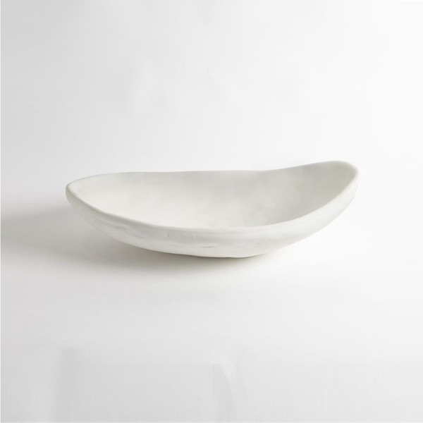 Picture of MODERNIST LOW BOWL, WH PLASTER