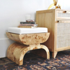 Picture of BIGGS STOOL, BURL WOOD