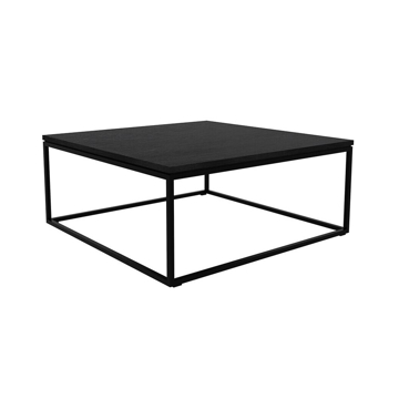 Picture of OAK THIN BLACK COFFEE TABLE