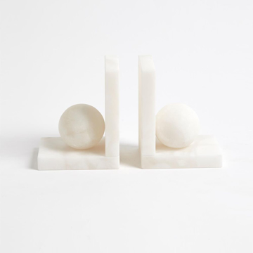 Picture of ALABASTER BALL BOOKENDS, PAIR