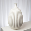 Picture of SAWTOOTH VASE RUSTIC WHITE, LG