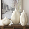 Picture of SAWTOOTH VASE RUSTIC WHITE, LG
