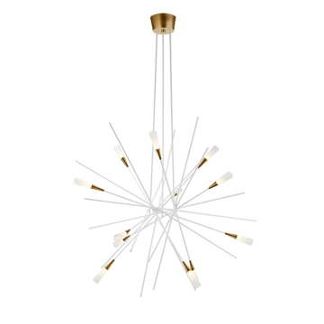 Picture of STELLAR LG CHANDELIER, WHITE