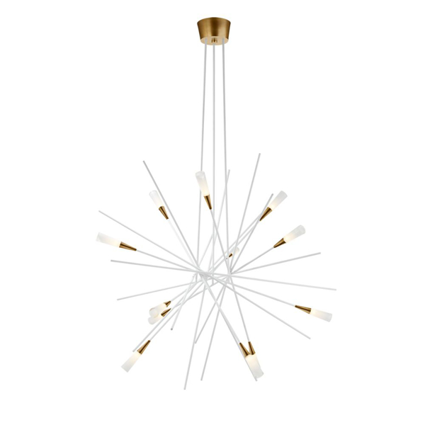 Picture of STELLAR LG CHANDELIER, WHITE