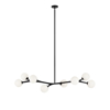 Picture of RAMI 8 OPAL GL CHANDELIER, BLK