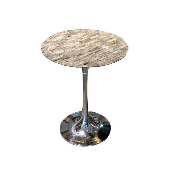 Picture of FLUTED SIDE TABLE-ALUM/URCHIN
