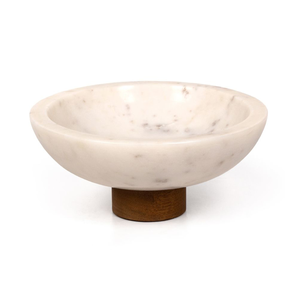 Picture of LIRA BOWL, HONED WHITE MARBLE