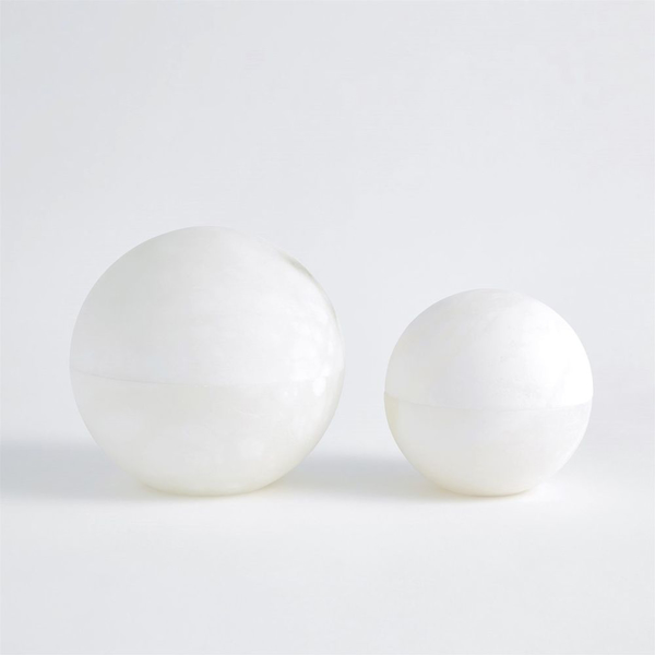 Picture of ALABASTER SPHERE BOX WH, SM
