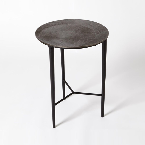 Picture of CIRCLE ETCHED ACCENT TABLE, BN