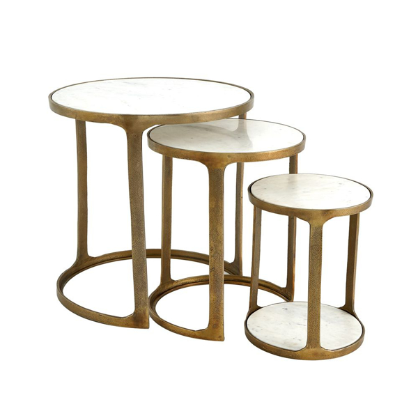 Picture of S/3 MARBLE TOP NESTING TABLES