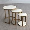 Picture of S/3 MARBLE TOP NESTING TABLES