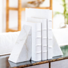 Picture of OTHELLO MARBLE BOOKENDS, WHITE