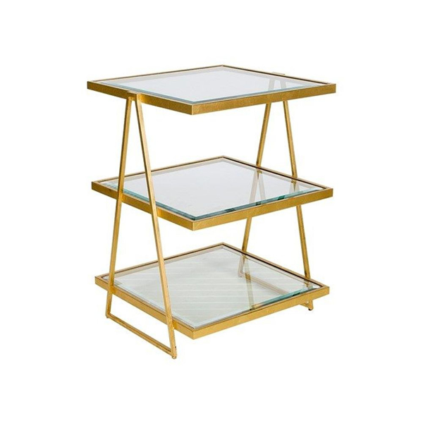 Picture of JARMON SIDE TABLE, GOLD LEAF