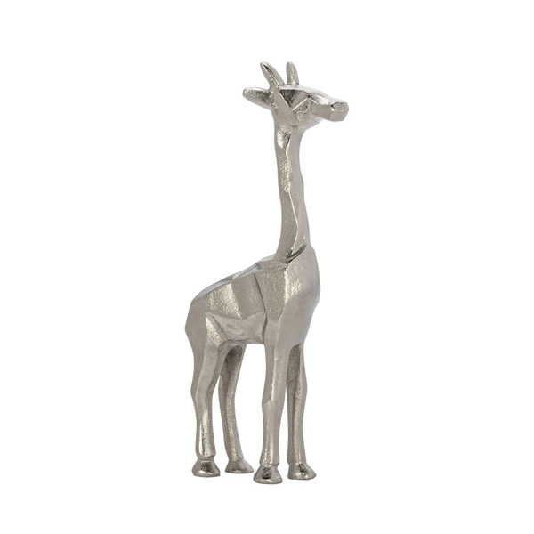 Picture of CARVED GIRAFFE STATUE, SILVER