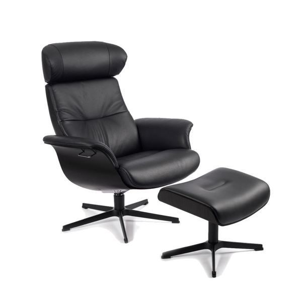 Picture of TIMEOUT CHAIR+OTTOMAN, BLK/BLK