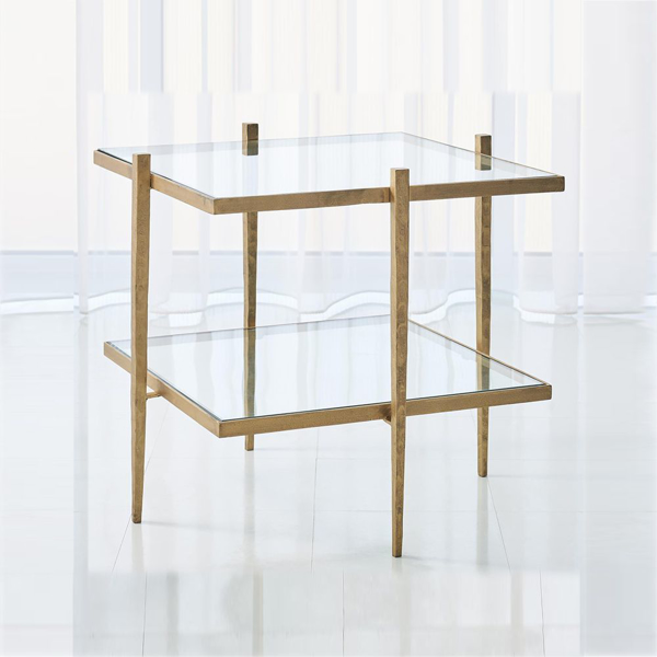 Picture of LAFORGE END TABLE, ANT. GOLD