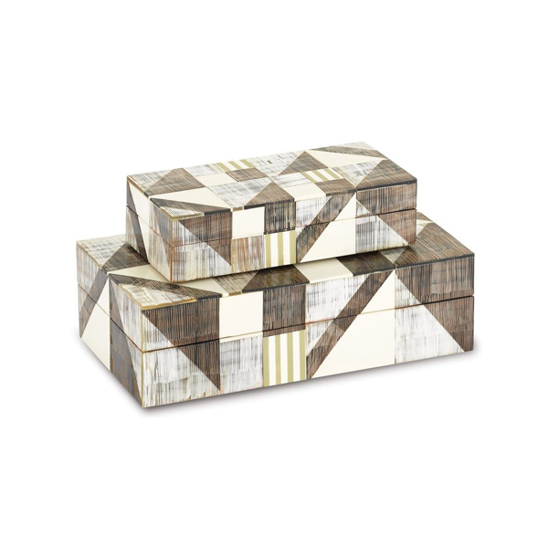 Picture of MODERNIST BONE+HORN BOXES, S/2