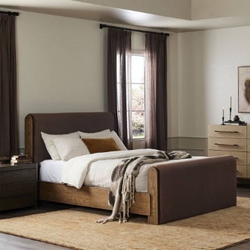 Picture of SLOANE QUEEN BED, SURREY COCOA