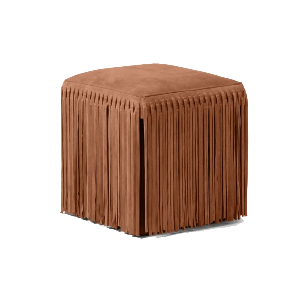 Picture of HALLIE STOOL, SUEDE AGED CAMEL