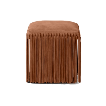 Picture of HALLIE STOOL, SUEDE AGED CAMEL