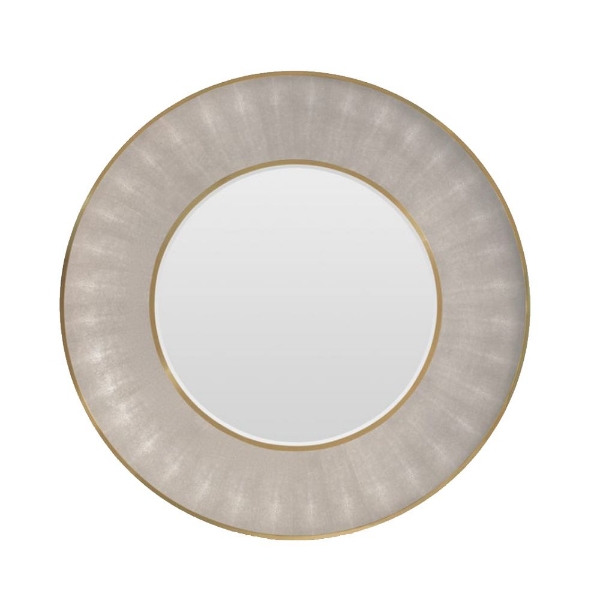 Picture of ARMOND MIRROR, SAND/BRASS