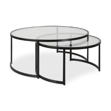 Picture of RHEA NESTING TABLES S/2, BLACK