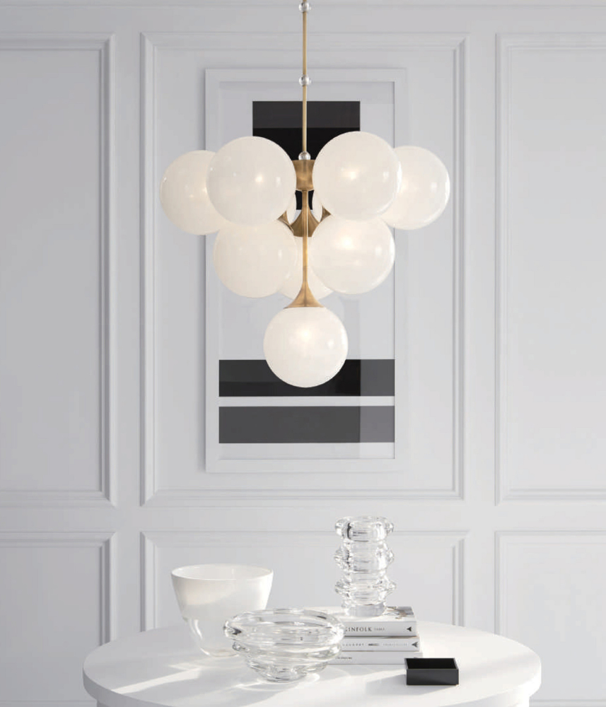 Glass bubble chandelier