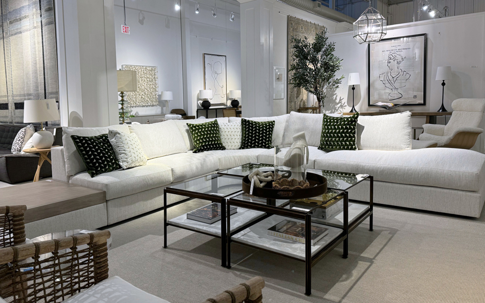 Living room with sectional sofa