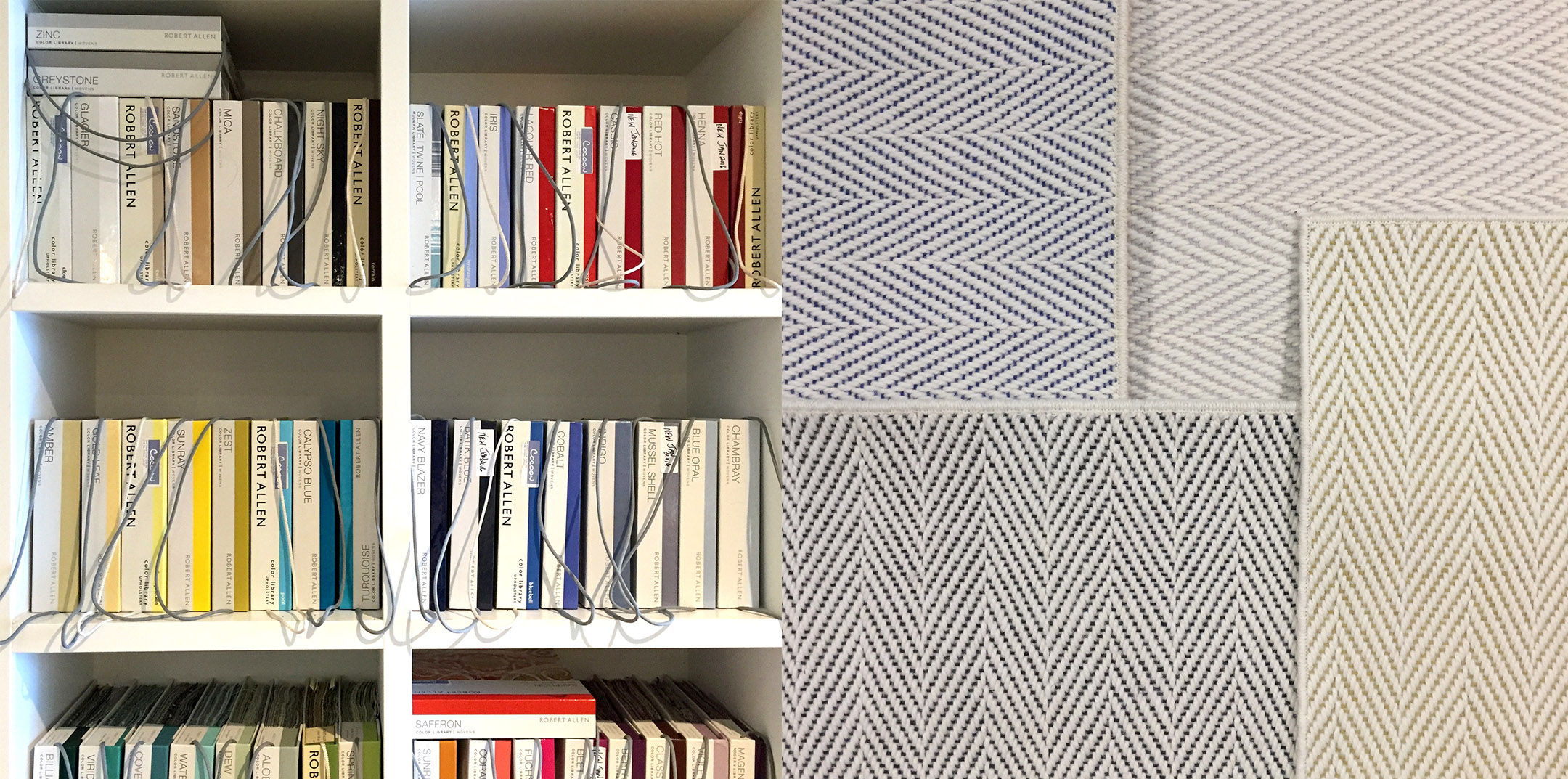 Upholstery fabric samples